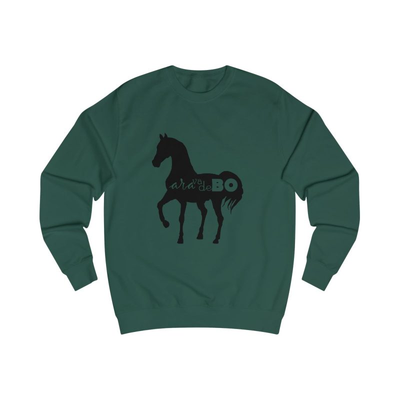 Sudadera clasica - Verde botella - Camiseta unisex Cavall Alegre Sant Joan «Ara va de bo»