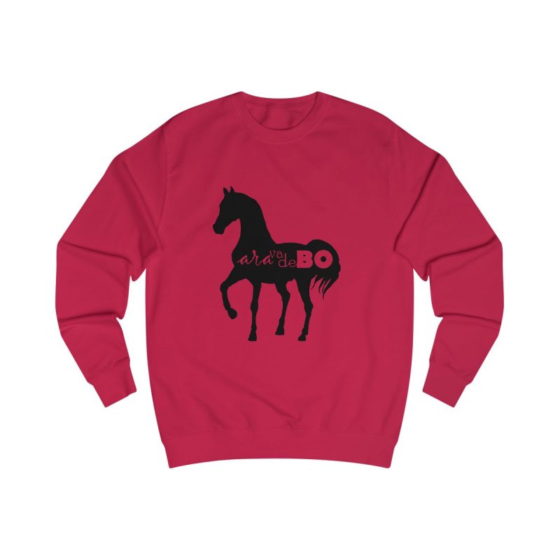 Sudadera clasica - Rojo fuego - Camiseta unisex Cavall Alegre Sant Joan «Ara va de bo»