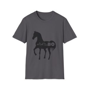 Camiseta Softstyle - Gris marengo - Camiseta unisex Cavall Alegre Sant Joan «Ara va de bo»