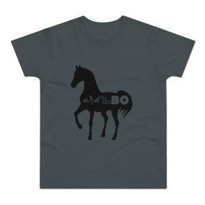 Camiseta hombre punto liso - Gris oscuro - Camiseta unisex Cavall Alegre Sant Joan «Ara va de bo»