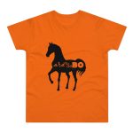 Camiseta hombre punto liso - Naranja - Camiseta unisex Cavall Alegre Sant Joan «Ara va de bo»