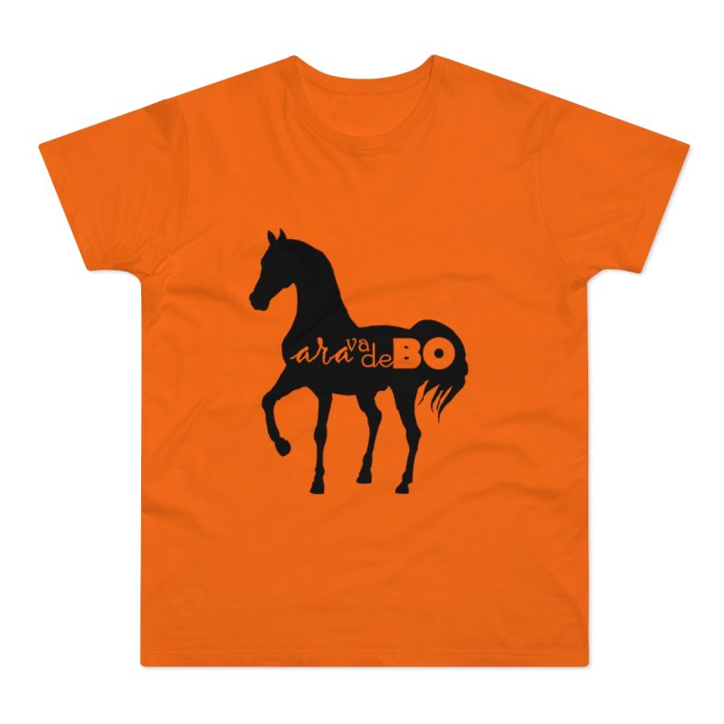 Camiseta hombre punto liso - Naranja - Camiseta unisex Cavall Alegre Sant Joan «Ara va de bo»