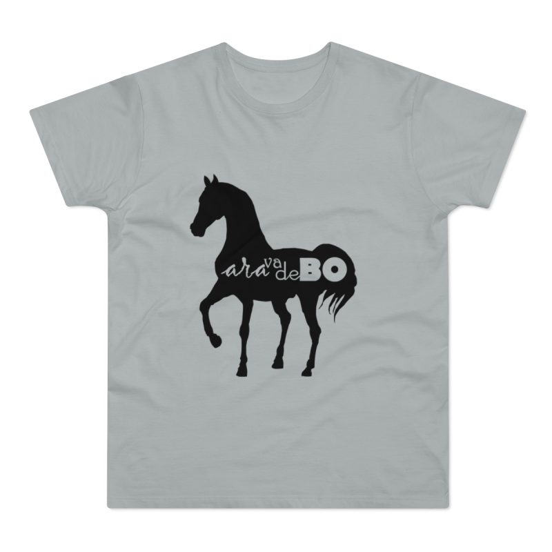 Camiseta hombre punto liso - Gris Pacifico - Camiseta unisex Cavall Alegre Sant Joan «Ara va de bo»