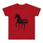 Camiseta hombre punto liso - Rojo - Camiseta unisex Cavall Alegre Sant Joan «Ara va de bo»