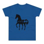 Camiseta hombre punto liso - Azul royal intenso - Camiseta unisex Cavall Alegre Sant Joan «Ara va de bo»