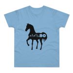 Camiseta hombre punto liso - Azul cielo - Camiseta unisex Cavall Alegre Sant Joan «Ara va de bo»