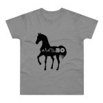 Camiseta hombre punto liso - Gris deportivo jaspeado - Camiseta unisex Cavall Alegre Sant Joan «Ara va de bo»