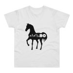 Camiseta hombre punto liso - Blanco - Camiseta unisex Cavall Alegre Sant Joan «Ara va de bo»