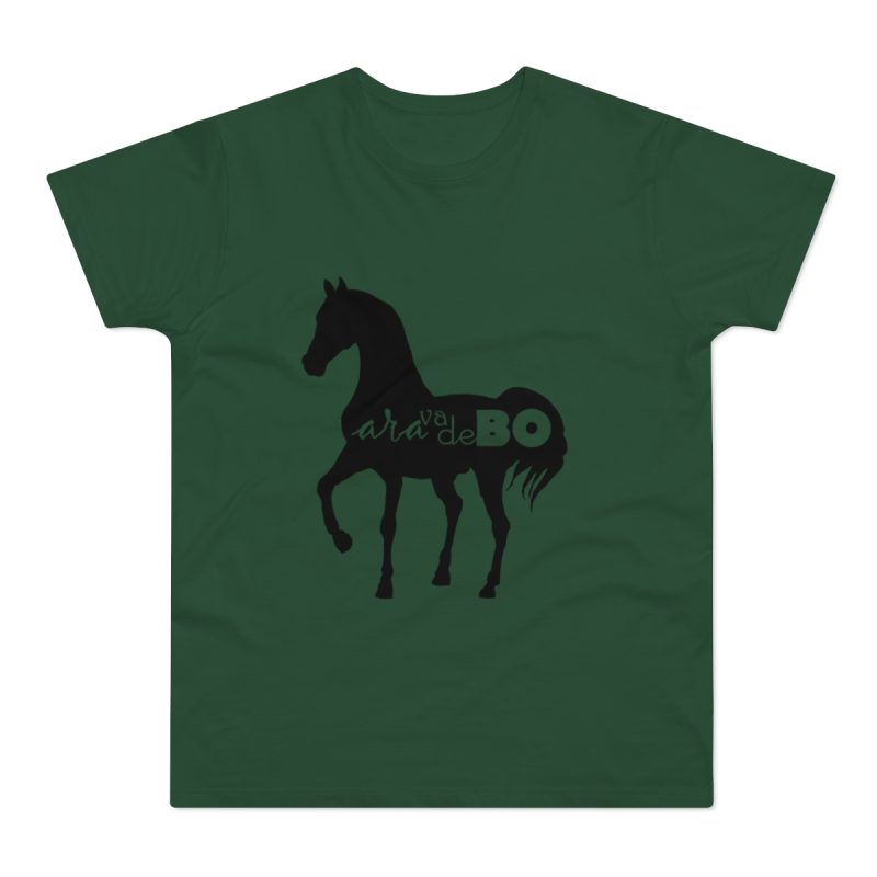 Camiseta hombre punto liso - Verde botella - Camiseta unisex Cavall Alegre Sant Joan «Ara va de bo»