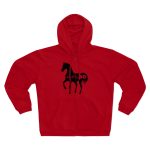 Sudadera capucha con cremallera premium - Rojo - Camiseta unisex Cavall Alegre Sant Joan «Ara va de bo» Sudadera capucha con cremallera premium - Rojo - Camiseta unisex Cavall Alegre Sant Joan «Ara va de bo»