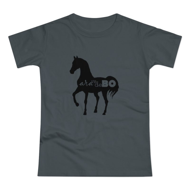 Camiseta mujer punto liso - Gris oscuro - Camiseta unisex Cavall Alegre Sant Joan «Ara va de bo» Camiseta mujer punto liso - Gris oscuro - Camiseta unisex Cavall Alegre Sant Joan «Ara va de bo»