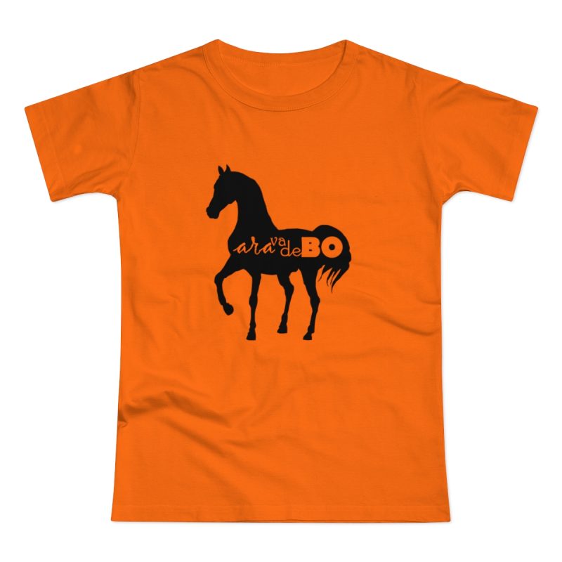 Camiseta mujer punto liso - Naranja - Camiseta unisex Cavall Alegre Sant Joan «Ara va de bo»