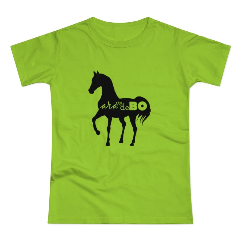 Camiseta mujer punto liso - Verde orquidea - Camiseta unisex Cavall Alegre Sant Joan «Ara va de bo»