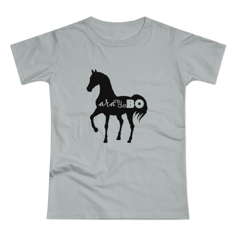 Camiseta mujer punto liso - Gris Pacifico - Camiseta unisex Cavall Alegre Sant Joan «Ara va de bo»