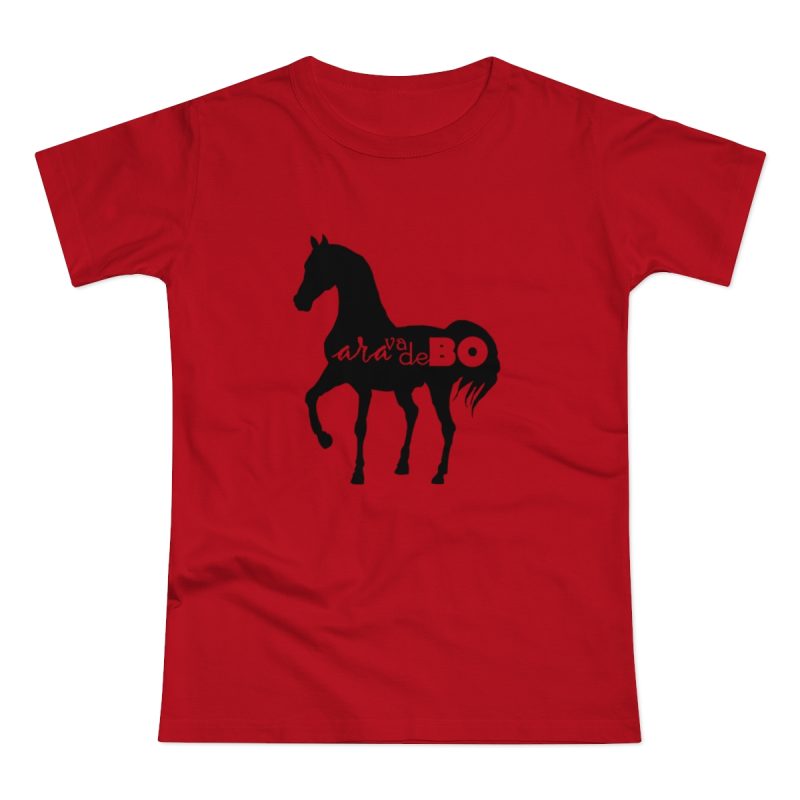 Camiseta mujer punto liso - Rojo - Camiseta unisex Cavall Alegre Sant Joan «Ara va de bo»