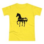 Camiseta mujer punto liso - Amarillo solar - Camiseta unisex Cavall Alegre Sant Joan «Ara va de bo» Camiseta mujer punto liso - Amarillo solar - Camiseta unisex Cavall Alegre Sant Joan «Ara va de bo»