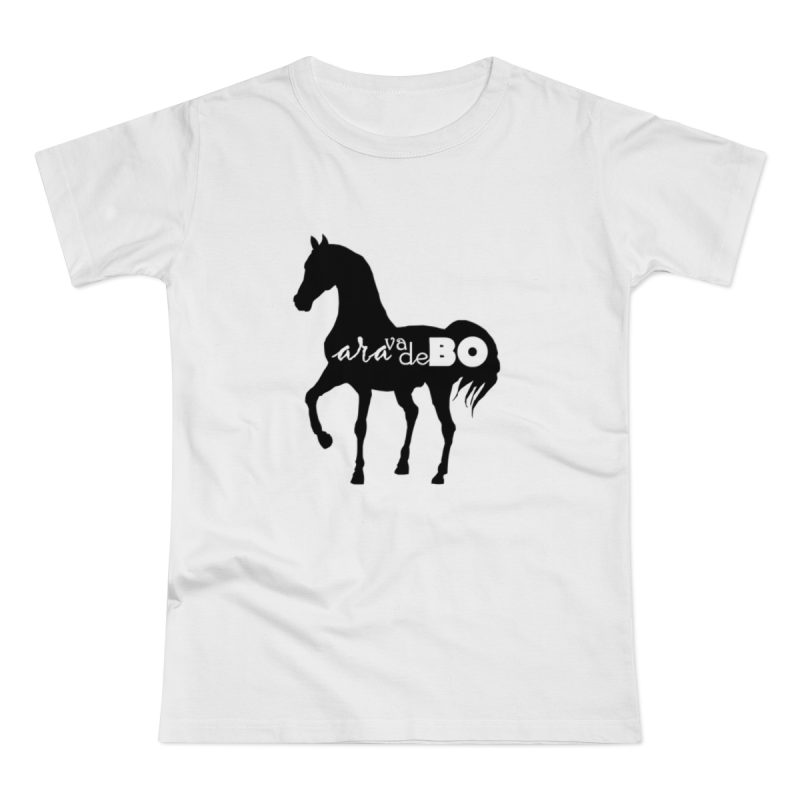 Camiseta mujer punto liso - Blanco - Camiseta unisex Cavall Alegre Sant Joan «Ara va de bo»