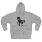 Sudadera con capucha cerrada - Gris jaspeado claro - Camiseta unisex Cavall Alegre Sant Joan «Ara va de bo»