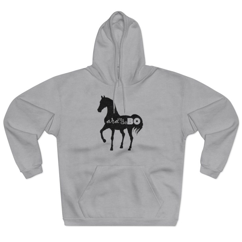 Sudadera con capucha cerrada - Gris jaspeado claro - Camiseta unisex Cavall Alegre Sant Joan «Ara va de bo»