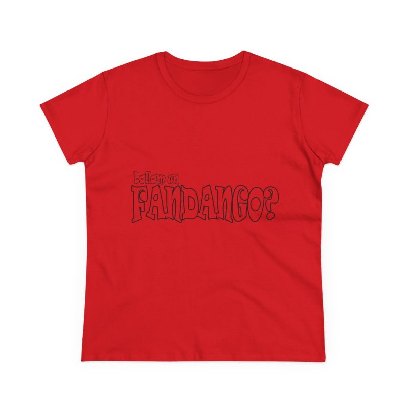 Camiseta mujer algodon medio - Rojo - Ballam un FANDANGO?