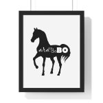 Poster enmarcado vertical - Negro - Camiseta unisex Cavall Alegre Sant Joan «Ara va de bo» Poster enmarcado vertical - Negro - Camiseta unisex Cavall Alegre Sant Joan «Ara va de bo»