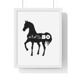 Poster enmarcado vertical - Blanco - Camiseta unisex Cavall Alegre Sant Joan «Ara va de bo» Poster enmarcado vertical - Blanco - Camiseta unisex Cavall Alegre Sant Joan «Ara va de bo»