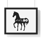 Poster enmarcado horizontal - Negro - Camiseta unisex Cavall Alegre Sant Joan «Ara va de bo» Poster enmarcado horizontal - Negro - Camiseta unisex Cavall Alegre Sant Joan «Ara va de bo»