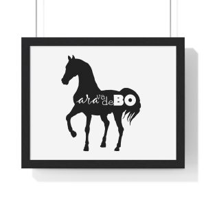 Poster enmarcado horizontal - Negro - Camiseta unisex Cavall Alegre Sant Joan «Ara va de bo»