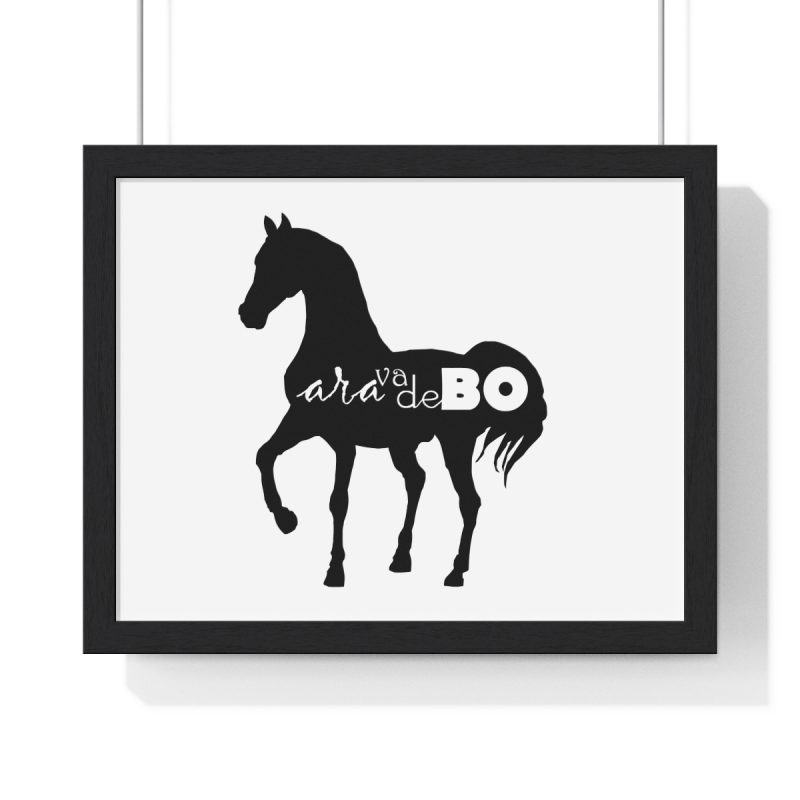 Poster enmarcado horizontal - Negro - Camiseta unisex Cavall Alegre Sant Joan «Ara va de bo» Poster enmarcado horizontal - Negro - Camiseta unisex Cavall Alegre Sant Joan «Ara va de bo»