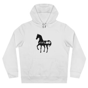 Sudadera con capucha King - Blanco - Camiseta unisex Cavall Alegre Sant Joan «Ara va de bo»