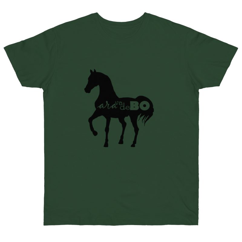 Camiseta punto liso - Verde botella - Camiseta unisex Cavall Alegre Sant Joan «Ara va de bo»