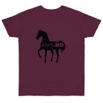 Camiseta punto liso - Burdeos - Camiseta unisex Cavall Alegre Sant Joan «Ara va de bo»