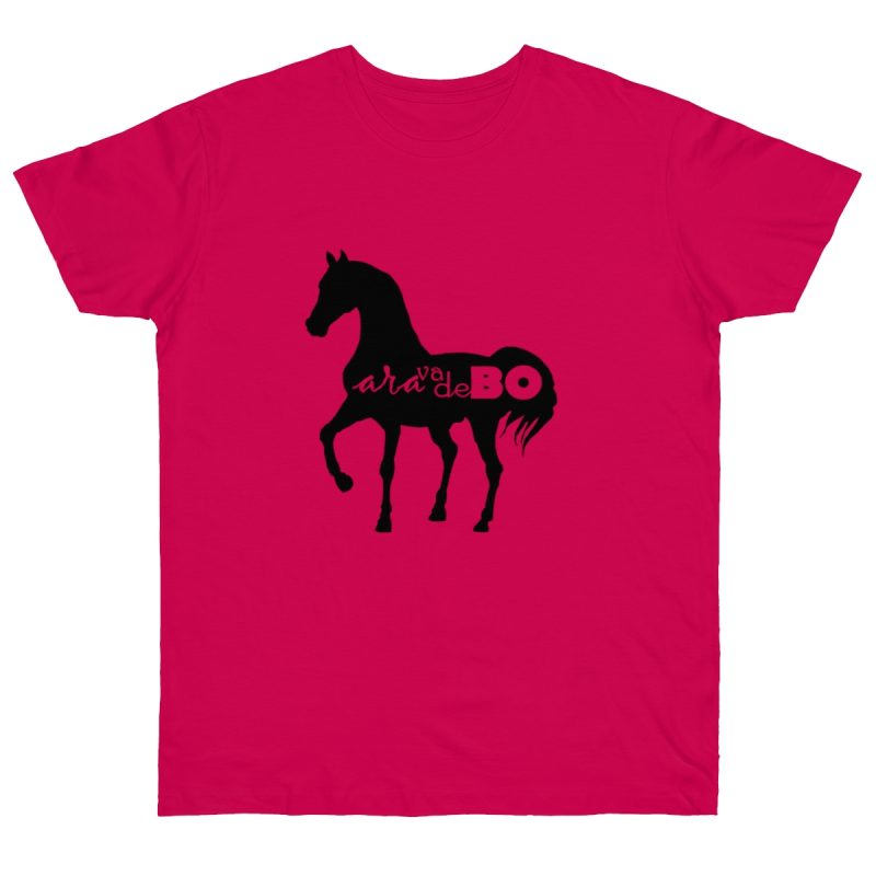 Camiseta punto liso - Fucsia - Camiseta unisex Cavall Alegre Sant Joan «Ara va de bo»