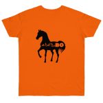 Camiseta punto liso - Naranja - Camiseta unisex Cavall Alegre Sant Joan «Ara va de bo»