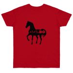 Camiseta punto liso - Rojo - Camiseta unisex Cavall Alegre Sant Joan «Ara va de bo»