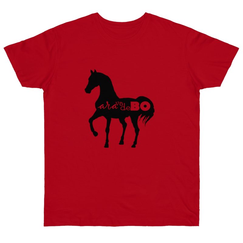 Camiseta punto liso - Rojo - Camiseta unisex Cavall Alegre Sant Joan «Ara va de bo»