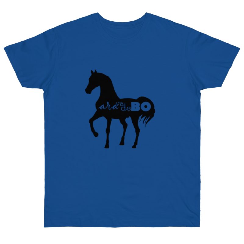 Camiseta punto liso - Azul royal intenso - Camiseta unisex Cavall Alegre Sant Joan «Ara va de bo»