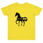 Camiseta punto liso - Amarillo solar - Camiseta unisex Cavall Alegre Sant Joan «Ara va de bo»