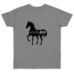 Camiseta punto liso - Gris deportivo jaspeado - Camiseta unisex Cavall Alegre Sant Joan «Ara va de bo»
