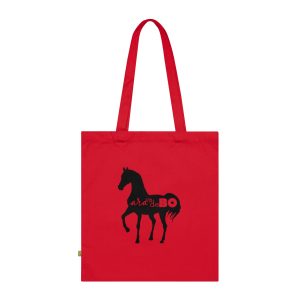 Bolsa de algodon organico - Rojo clasico - Camiseta unisex Cavall Alegre Sant Joan «Ara va de bo»
