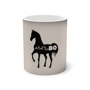 Taza magica que cambia de color - Negro - Camiseta unisex Cavall Alegre Sant Joan «Ara va de bo»