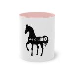 Taza bicolor - Rosa - Camiseta unisex Cavall Alegre Sant Joan «Ara va de bo» Taza bicolor - Rosa - Camiseta unisex Cavall Alegre Sant Joan «Ara va de bo»