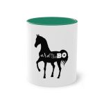 Taza bicolor - Verde oscuro - Camiseta unisex Cavall Alegre Sant Joan «Ara va de bo» Taza bicolor - Verde oscuro - Camiseta unisex Cavall Alegre Sant Joan «Ara va de bo»