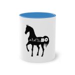 Taza bicolor - Azul claro - Camiseta unisex Cavall Alegre Sant Joan «Ara va de bo» Taza bicolor - Azul claro - Camiseta unisex Cavall Alegre Sant Joan «Ara va de bo»