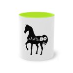 Taza bicolor - Verde claro - Camiseta unisex Cavall Alegre Sant Joan «Ara va de bo» Taza bicolor - Verde claro - Camiseta unisex Cavall Alegre Sant Joan «Ara va de bo»