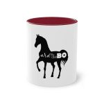 Taza bicolor - Granate - Camiseta unisex Cavall Alegre Sant Joan «Ara va de bo» Taza bicolor - Granate - Camiseta unisex Cavall Alegre Sant Joan «Ara va de bo»