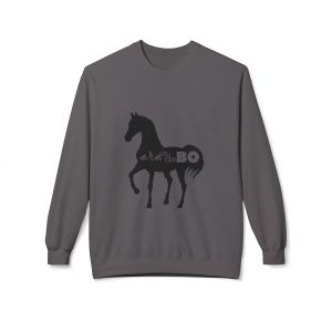 Sudadera Softstyle cuello redondo - Gris marengo - Camiseta unisex Cavall Alegre Sant Joan «Ara va de bo»