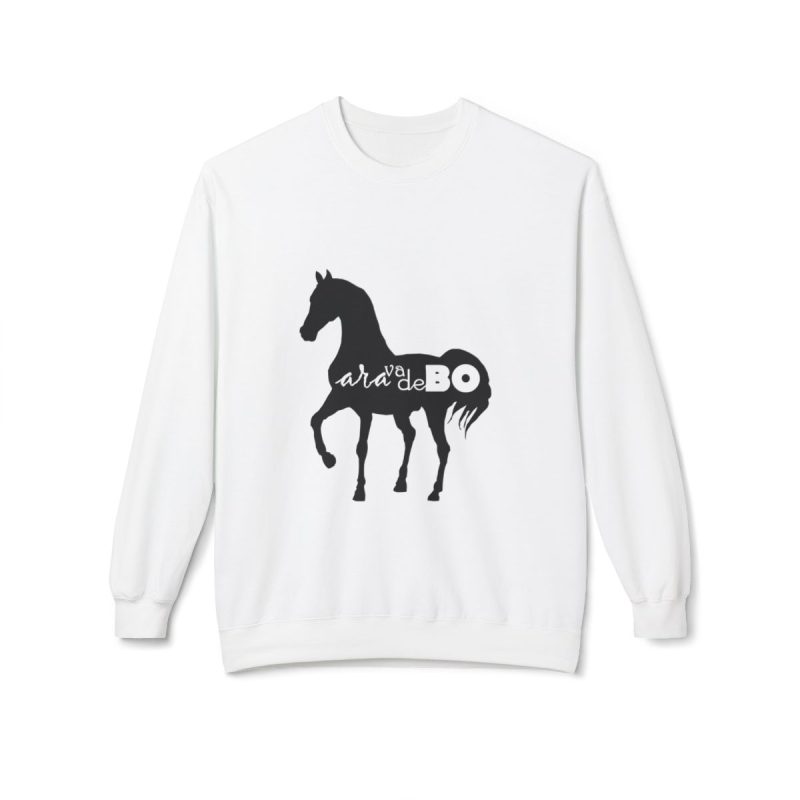 Sudadera Softstyle cuello redondo - Blanco - Camiseta unisex Cavall Alegre Sant Joan «Ara va de bo»