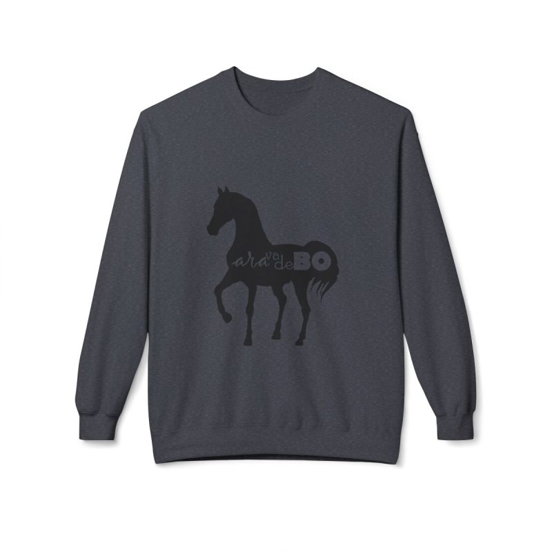 Sudadera Softstyle cuello redondo - Gris jaspeado oscuro - Camiseta unisex Cavall Alegre Sant Joan «Ara va de bo»