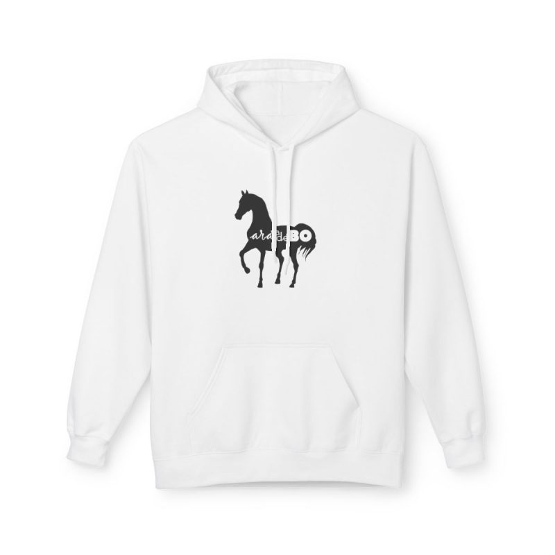 Sudadera Softstyle con capucha - Blanco - Camiseta unisex Cavall Alegre Sant Joan «Ara va de bo»